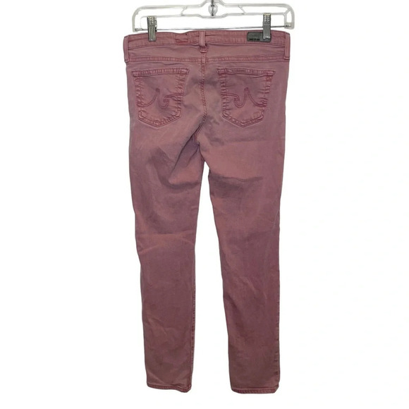 AG Stevie ankle jeans slim straight stonewashed pink - Picture 2 of 6
